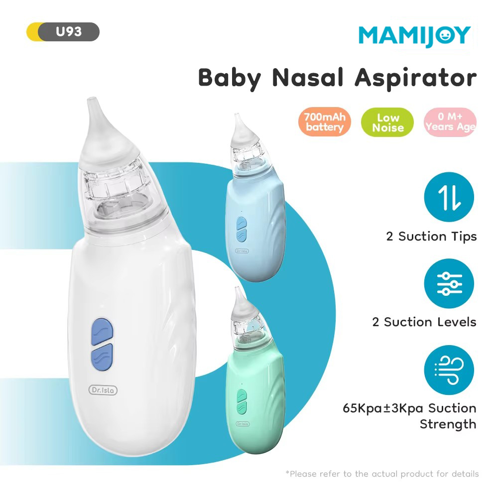 Baby Nose Cleaner - MAMIJOY ベビー用電動鼻吸引器 2段階吸引レベル 65Kpa 逆流防止 低騒音