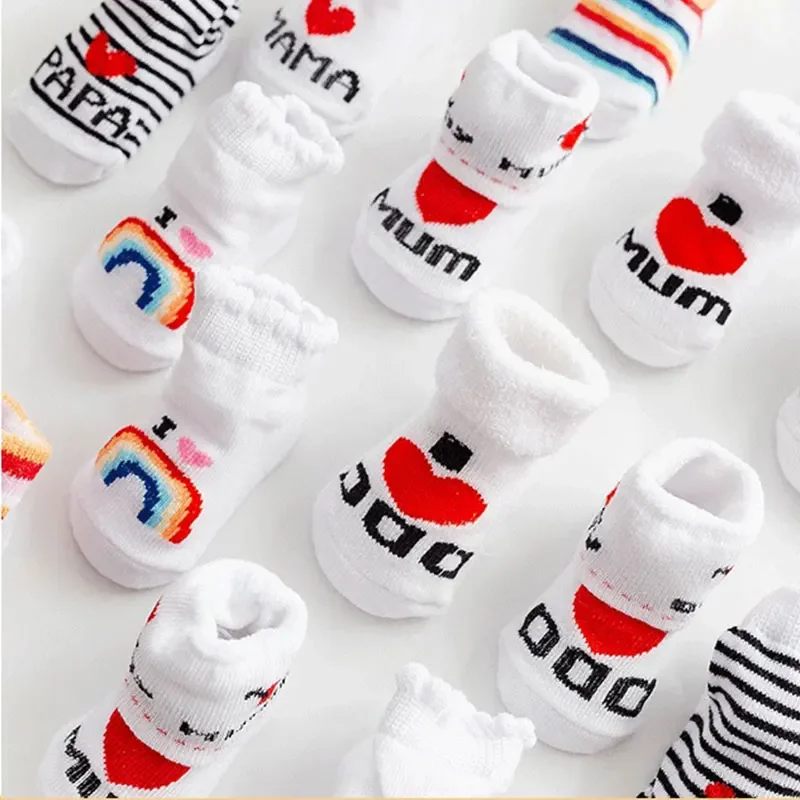 Baby Products Website - 春夏ベビーガールズボーイズ綿ソフト暖かい靴下新生児幼児レタープリント幼児服アクセサリー