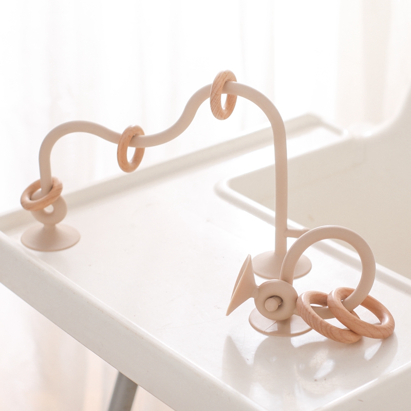 Baby Products Name - ベビーおしゃぶりおもちゃシリコーン教育 0 12 ヶ月おもちゃモンテッソーリシリコーン歯が生えるおもちゃ木製リングシリコーンおしゃぶりアクセサリー