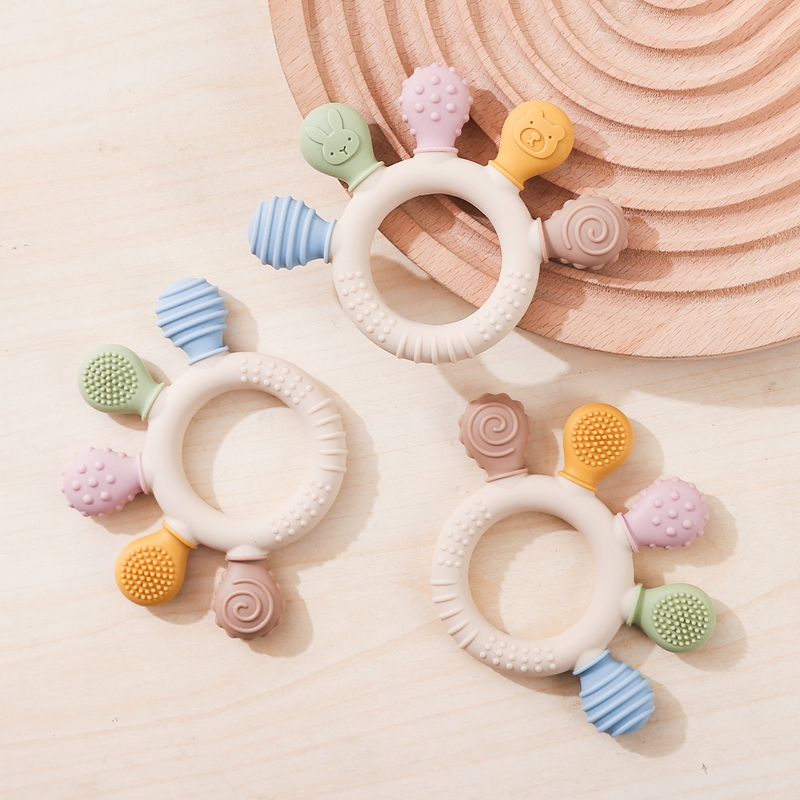 Baby Products Name - 1pc シリコーンおしゃぶりベビー 0 12 ヶ月歯が生えるおもちゃおしゃぶりリングシリコーンベビーおしゃぶりのおもちゃ幼児 BPA