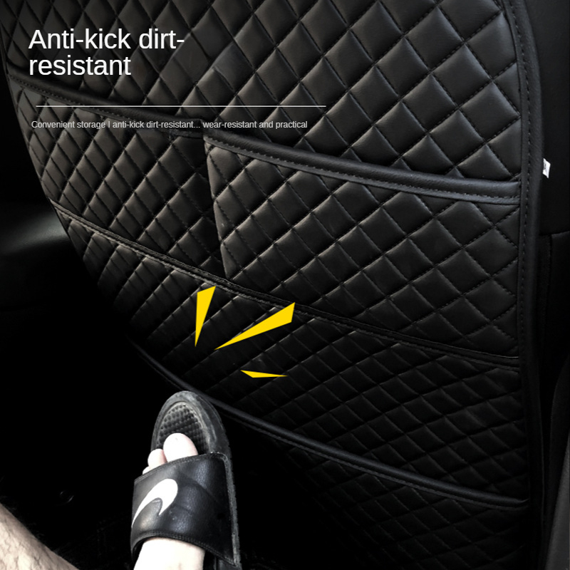 車のアンチキックパッドオーガナイザーポケットレザーユニバーサ - Infant Car Seat Cover のレビューと価格