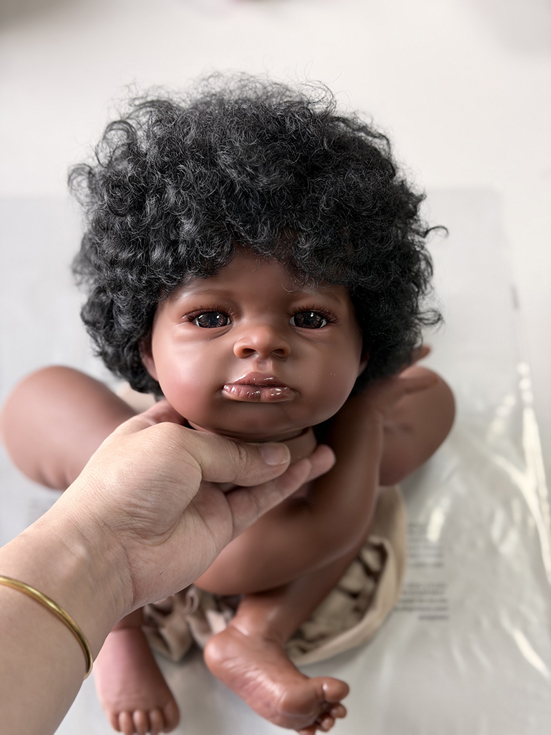 48CM手描きダークスキンリボーンベイビー ラニー 未組み立 - Baby Products For Curly Hair のレビューと価格