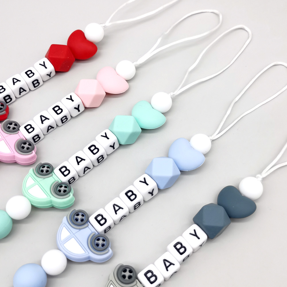 カスタマイズ可能な名前入りベビー漫画おしゃぶりクリップチェー - Baby Products Name のレビューと価格
