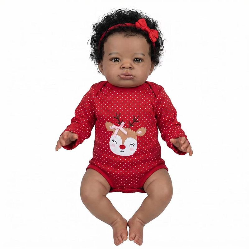 48cmコットンボディのラニー、巻き毛のリボーンドール、新生 - Baby Products For Curly Hair のレビューと価格