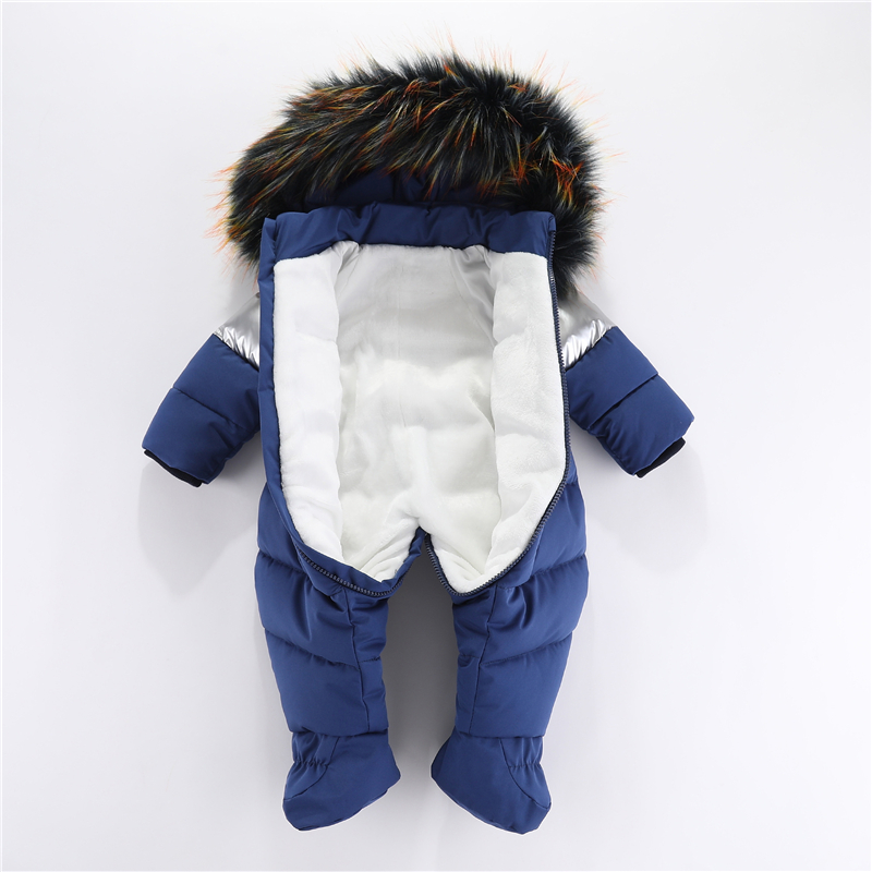 冬新生児ロンパース手袋付き暖かい厚みのある女の赤ちゃん服フー - Baby Products Website のレビューと価格