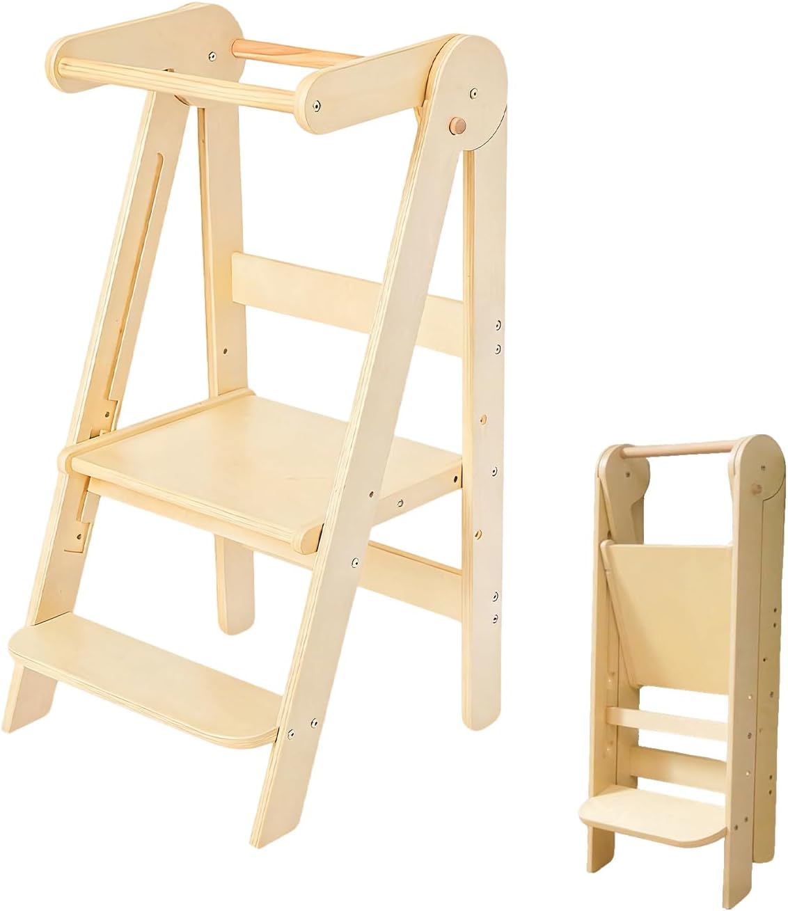 折りたたみ式幼児用タワー、2段ステップ付きモンテッソーリキッ - Toddler Learning Tower のレビューと価格
