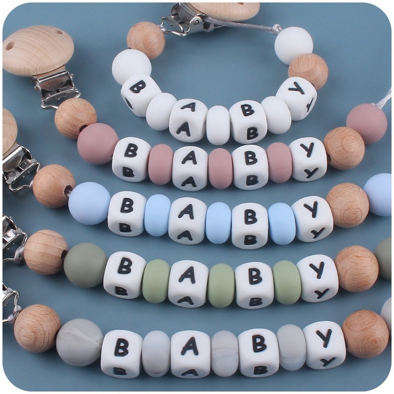 ダミーホルダークリップカスタマイズ名シリコンおしゃぶりチェー - Baby Products Name のレビューと価格