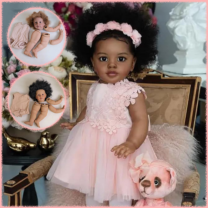 26 インチ ダークスキン リボーン ピッパ人形キット 複数 - Baby Products For Curly Hair のレビューと価格